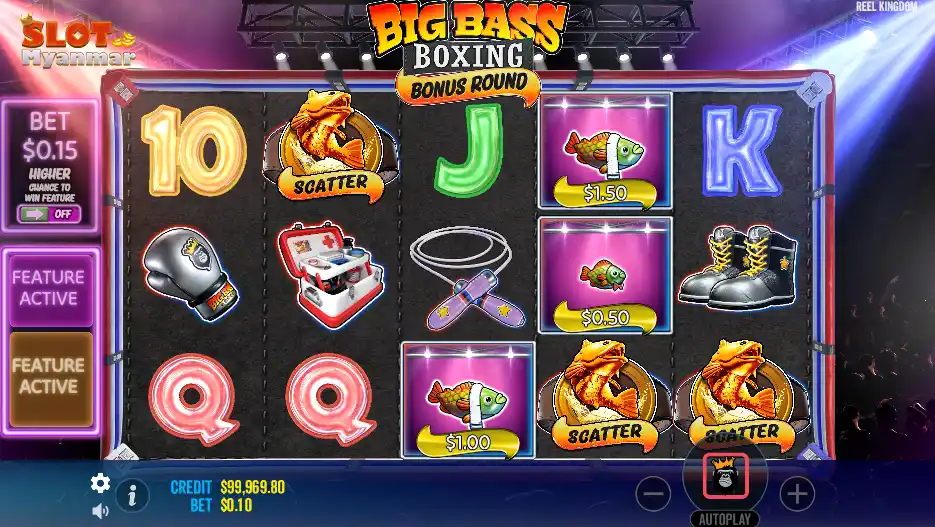 Big bass boxing bonus round screenshort 2