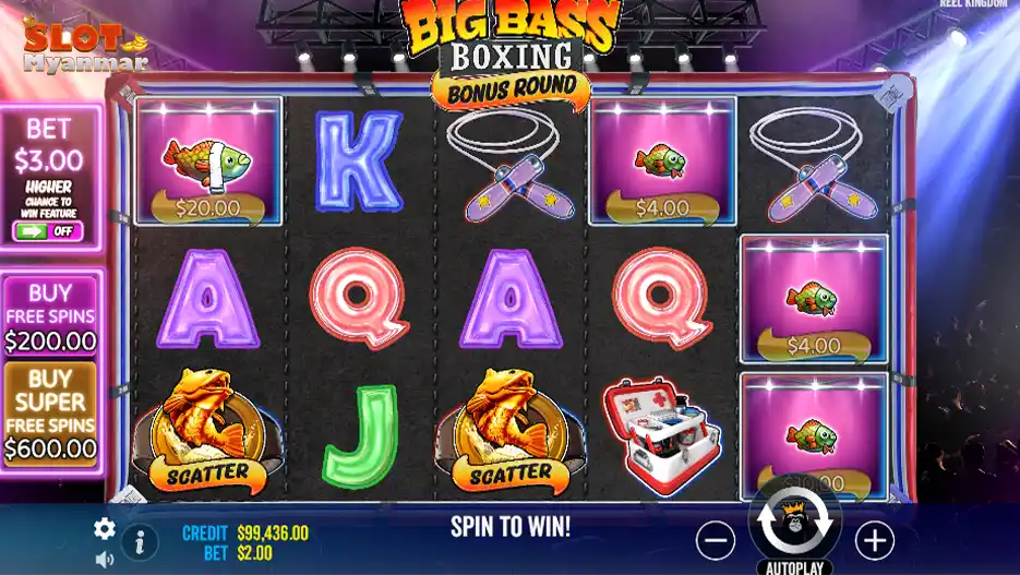 Big bass boxing bonus round screenshort 3