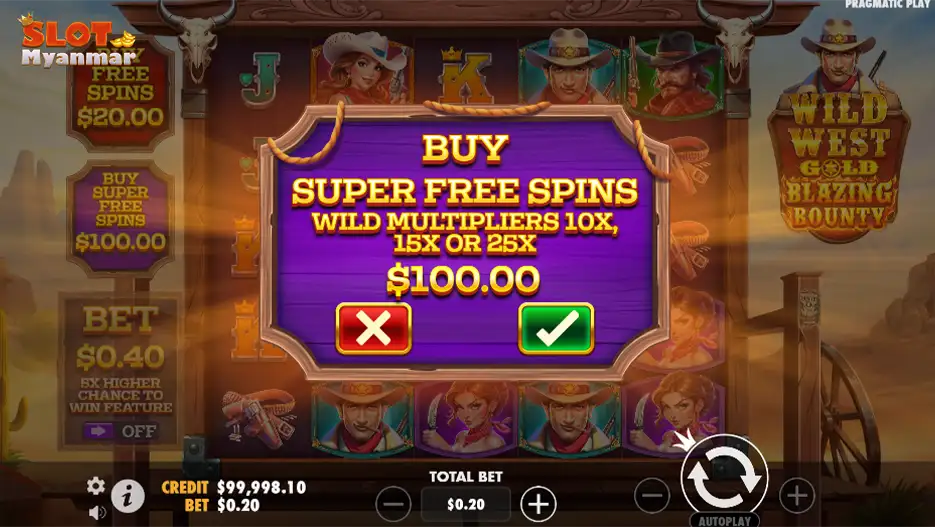 Wild West Gold Blazing Bounty Srceen short 1